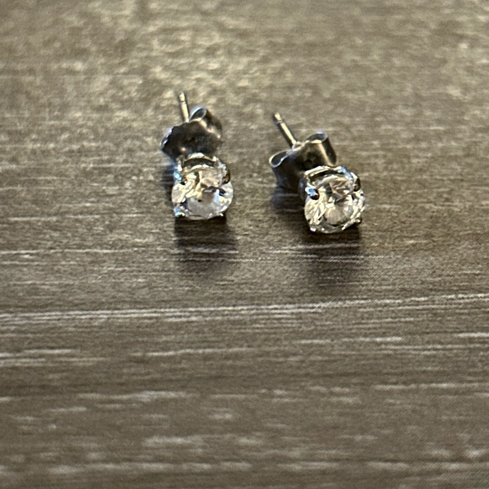 Swarovski Crystal Silver Stud Earrings